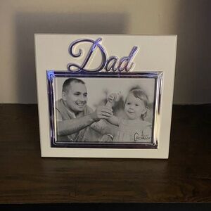 Roma Cream and Silver Dad Photo Frame
